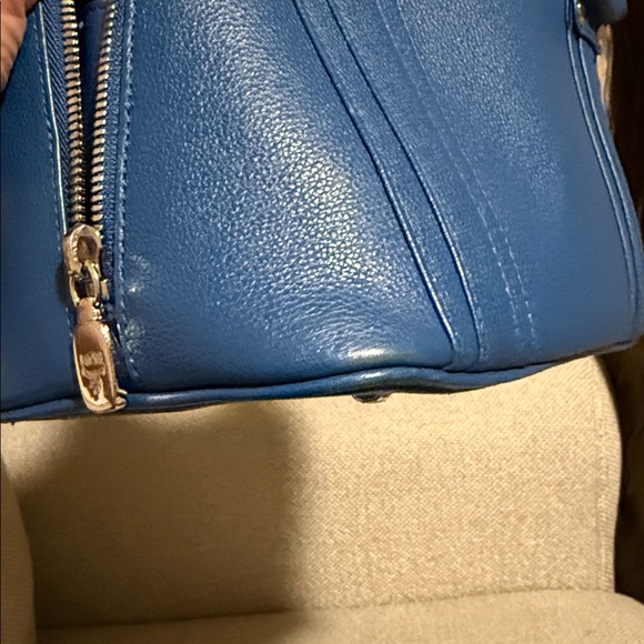 MCM Mini Blue Alma Leather Handbag - Picture 6 of 16